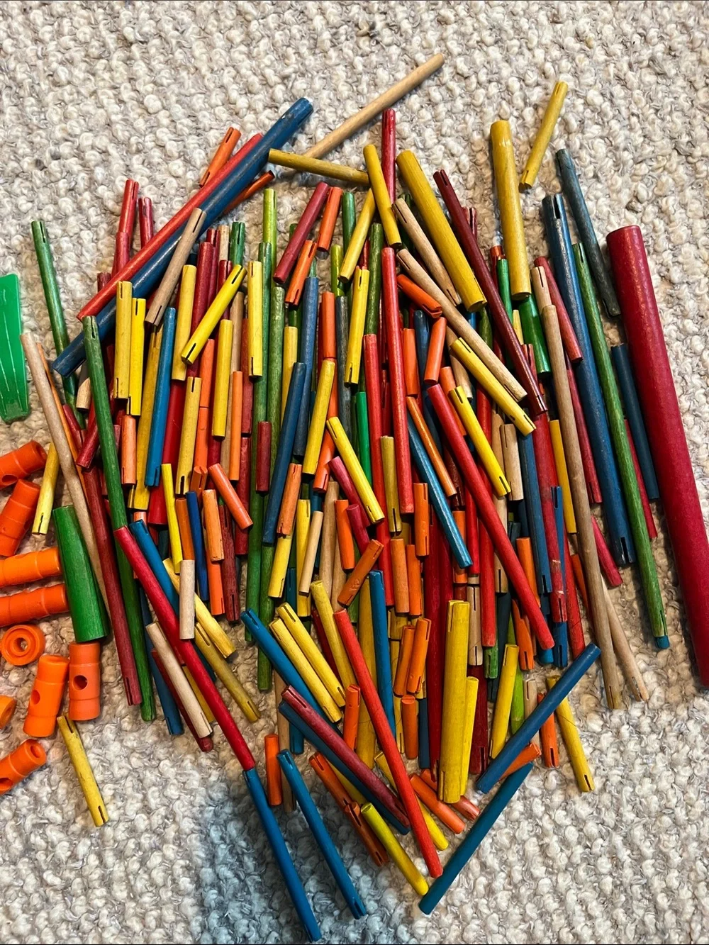 Gallon size bag of Vintage Tinker Toys